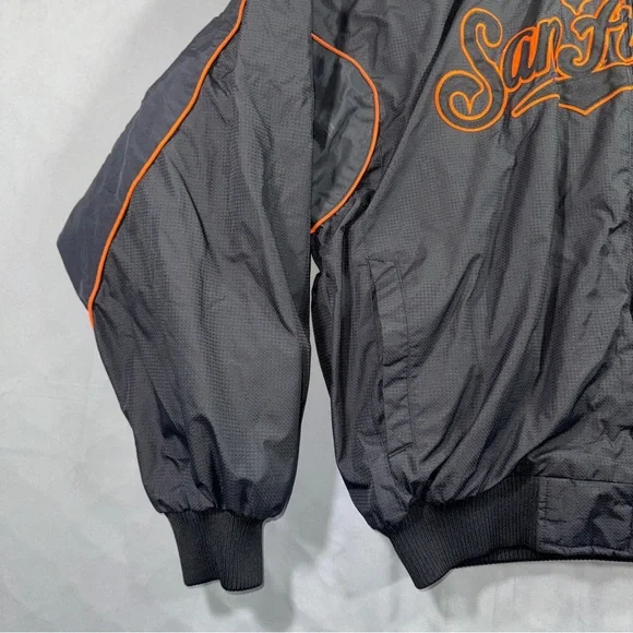 San Francisco Giants Jacket Mens Large Black MLB Baseball Majestic Authentic - Picture 6 of 9